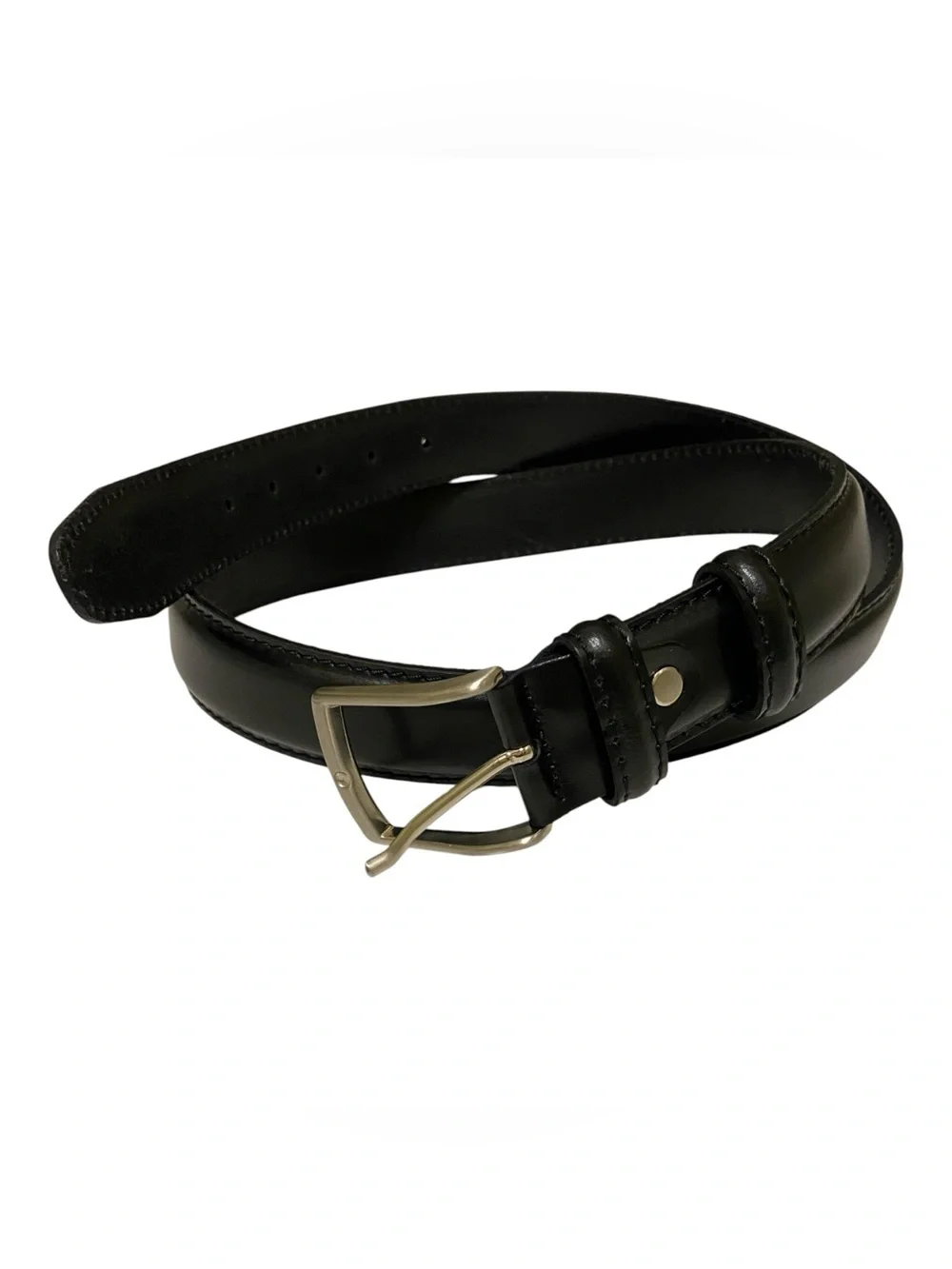 Bellagio Basindelli & Fuzzi Black Italian Leather Dress Belt Size 36-40 Classic